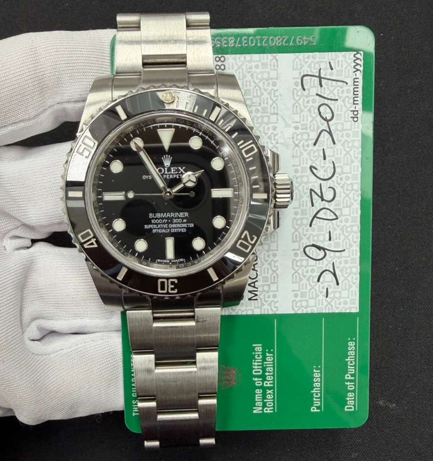 Rolex Submariner No Date 40mm Stainless Steel Black Dial Ref. 114060