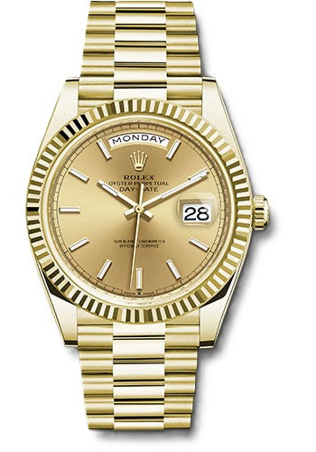 Rolex Day-Date 40mm 18K Yellow Gold Champagne Dial Ref. 228238