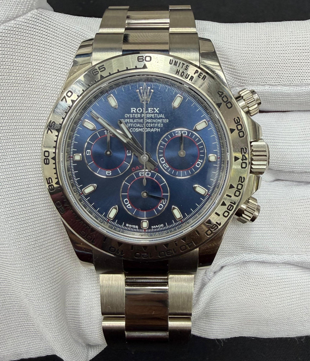 Rolex Daytona 40mm 18K White Gold Blue Dial Ref. 116509