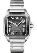 Cartier Santos 39.8mm Stainless Steel Black Roman Dial Ref. WSSA0018