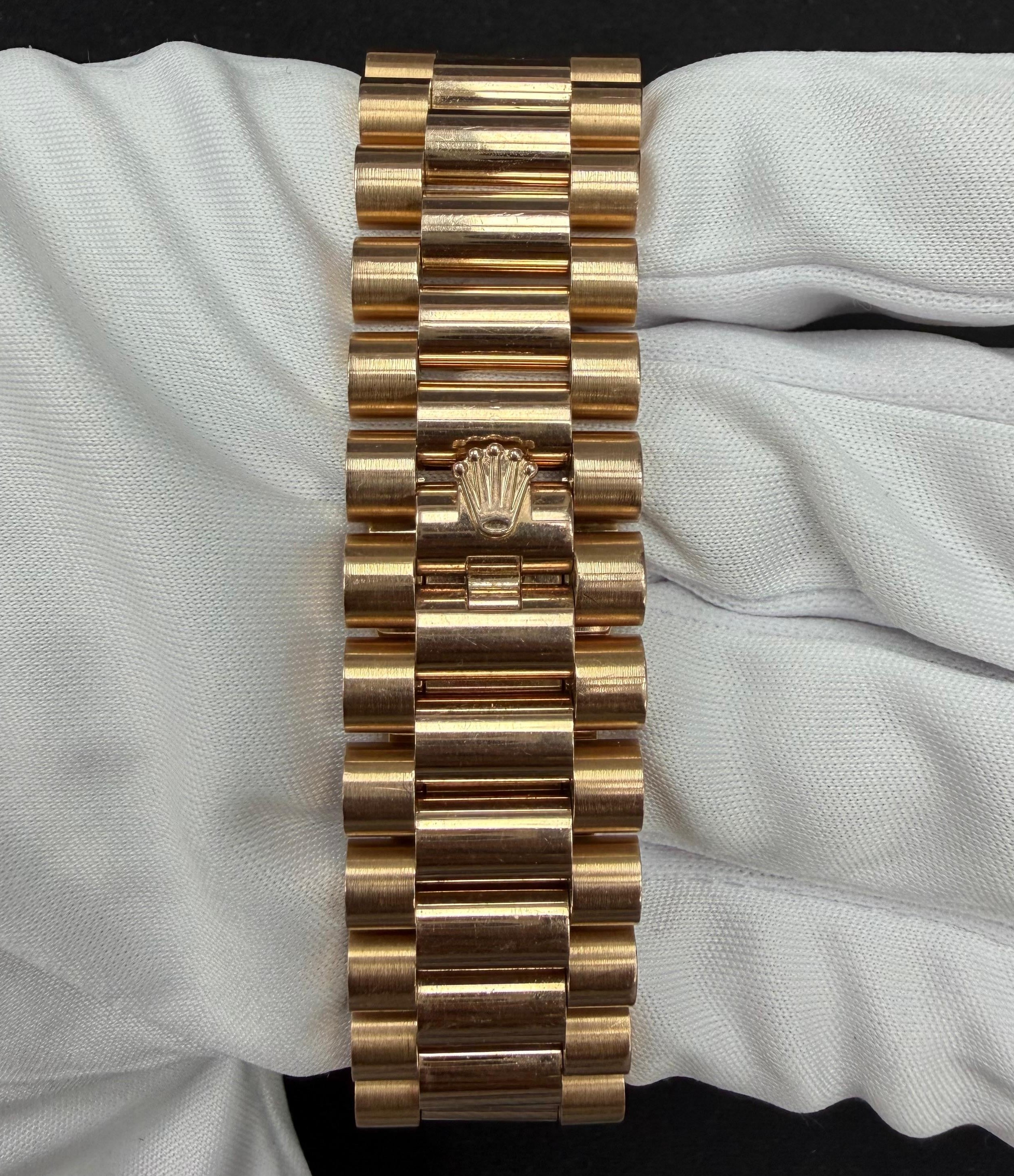 Rolex Day-Date 40mm 18K Rose Gold Sundust Baguette Dial Ref. 228235