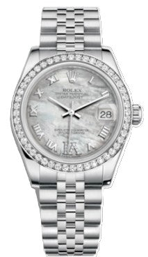 Rolex Datejust 31mm Stainless Steel MOP Roman Dial Ref. 178384