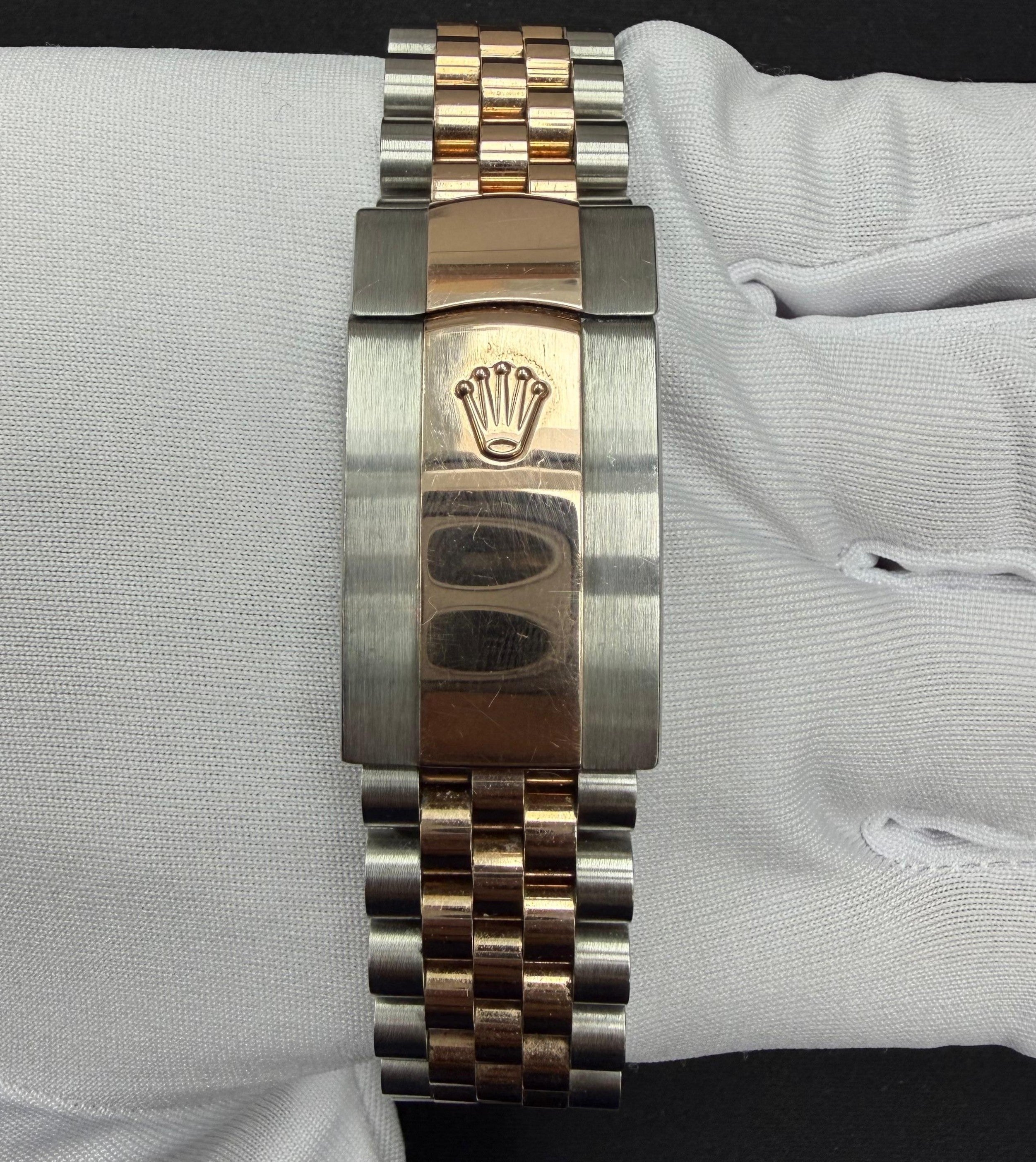 Rolex Datejust 41mm Two-Tone 18K Rose Gold & Steel Chocolate Diamond Dial Ref. 126331