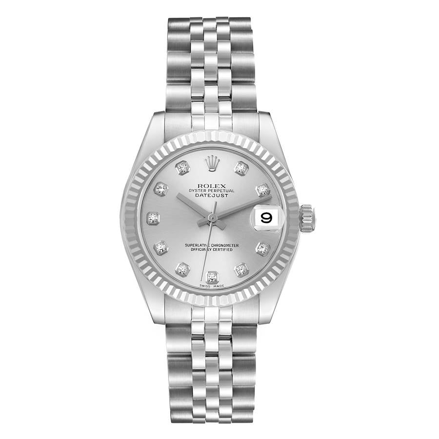 Rolex Datejust 31mm Stainless Steel Silver Diamond Dial Ref. 178274