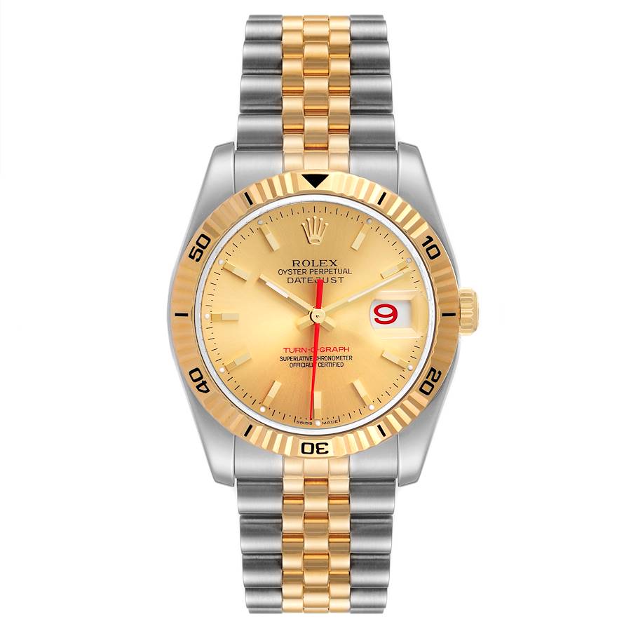 Rolex Datejust 36mm Two-Tone 18K Yellow Gold & Steel Champagne Dial Ref. 116263