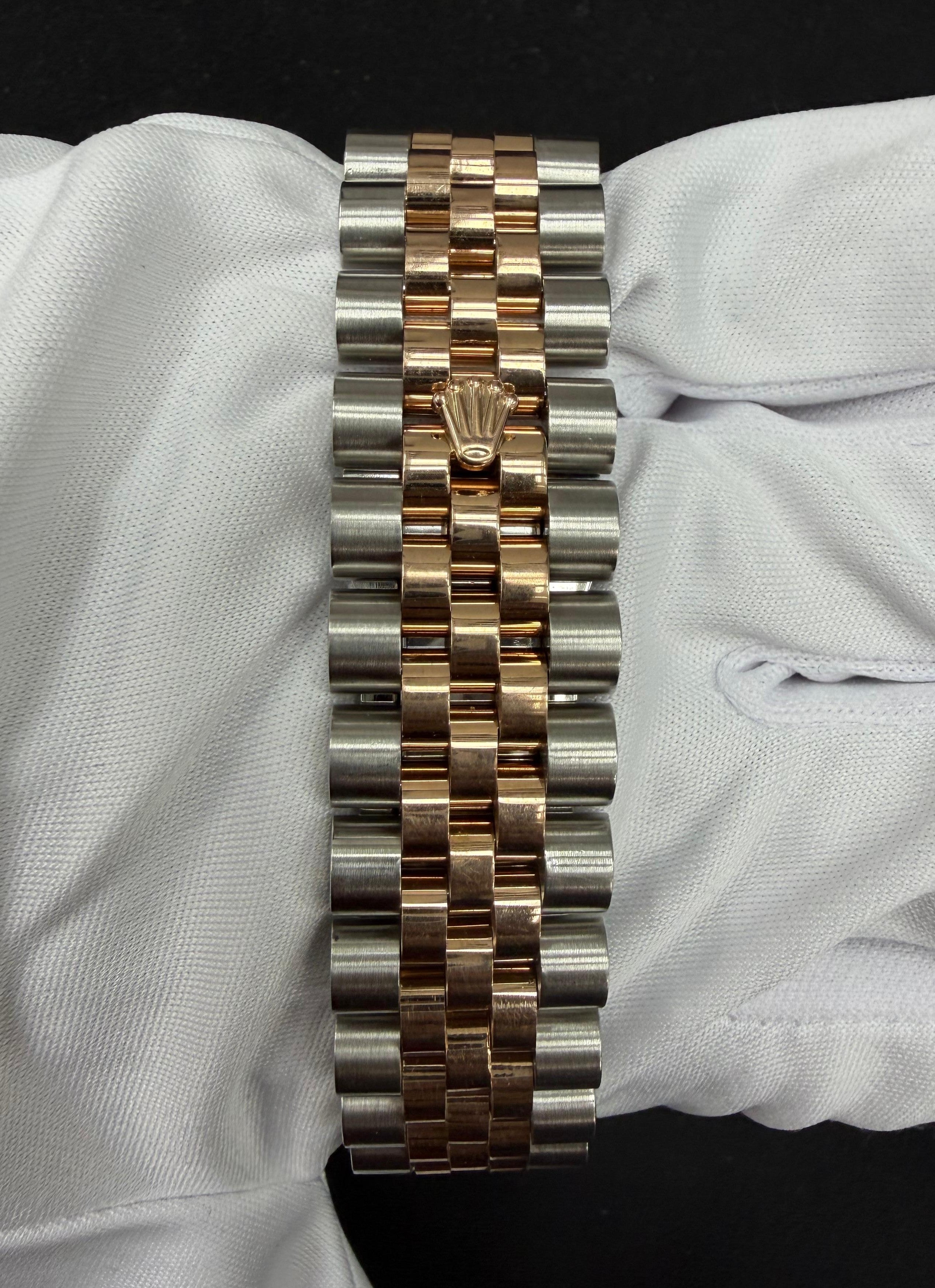Rolex Datejust 36mm Two-Tone 18K Rose Gold & Steel White Roman Dial Ref. 116231
