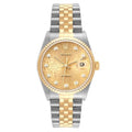 Rolex Datejust 36mm Two-Tone 18K Yellow Gold & Steel Champagne Diamond Dial Ref. 116233