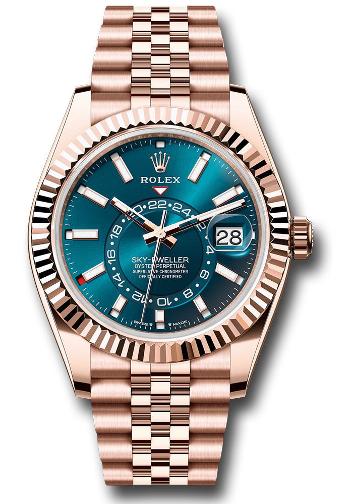 Rolex Sky Dweller 42mm 18K Rose Gold Blue-Green Dial Ref. 336935