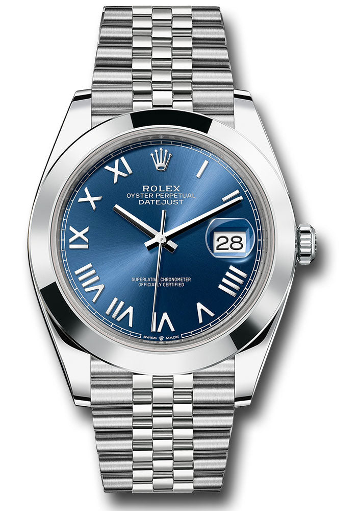 Rolex Datejust 41mm Stainless Steel Blue Roman Dial Ref. 126300
