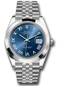 Rolex Datejust 41mm Stainless Steel Blue Roman Dial Ref. 126300