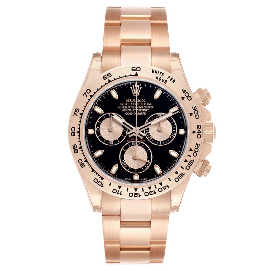 Rolex Daytona 40mm 18K Rose Gold Black Dial Ref. 116505