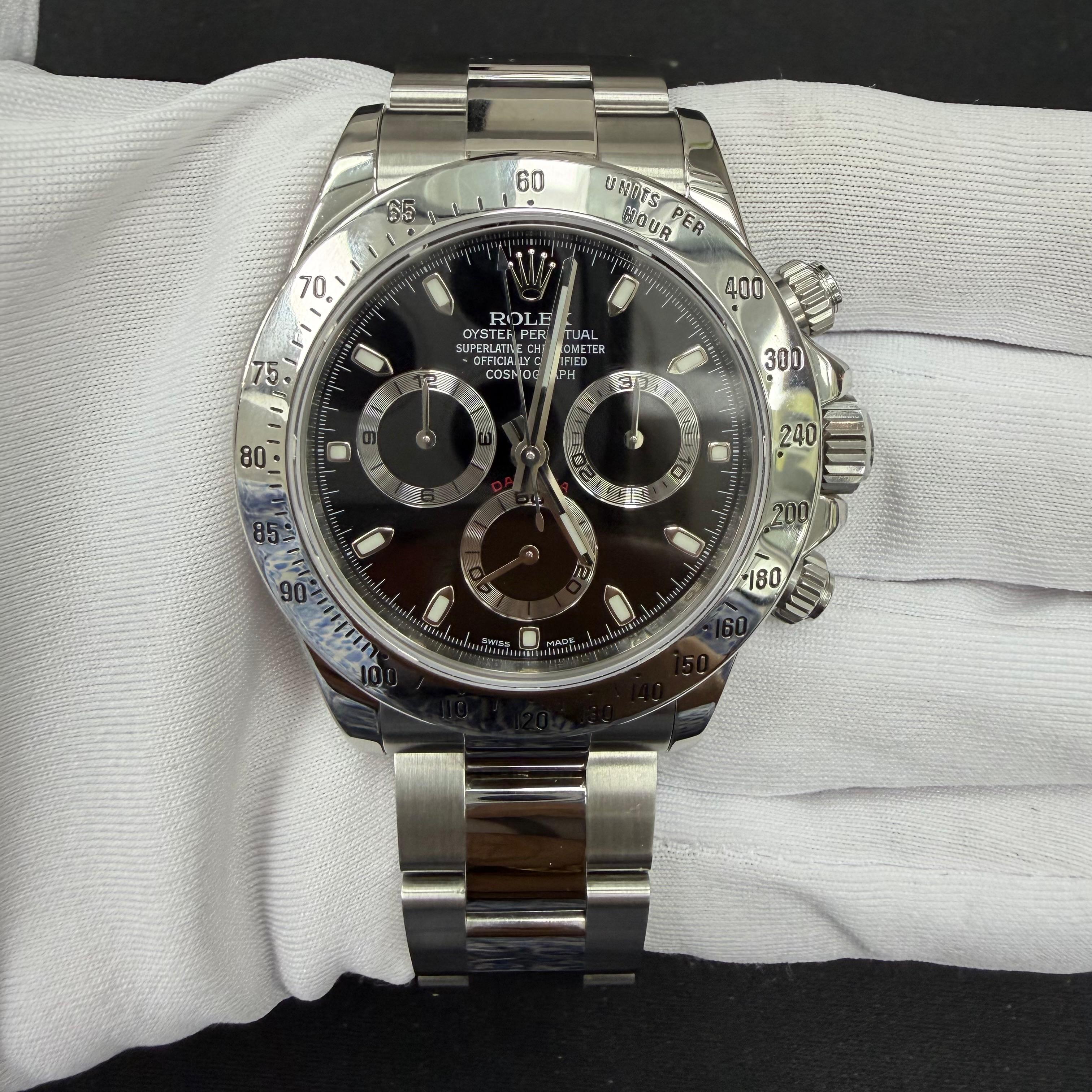 Rolex Daytona 40mm Stainless Steel Black Dial Ref. 116520