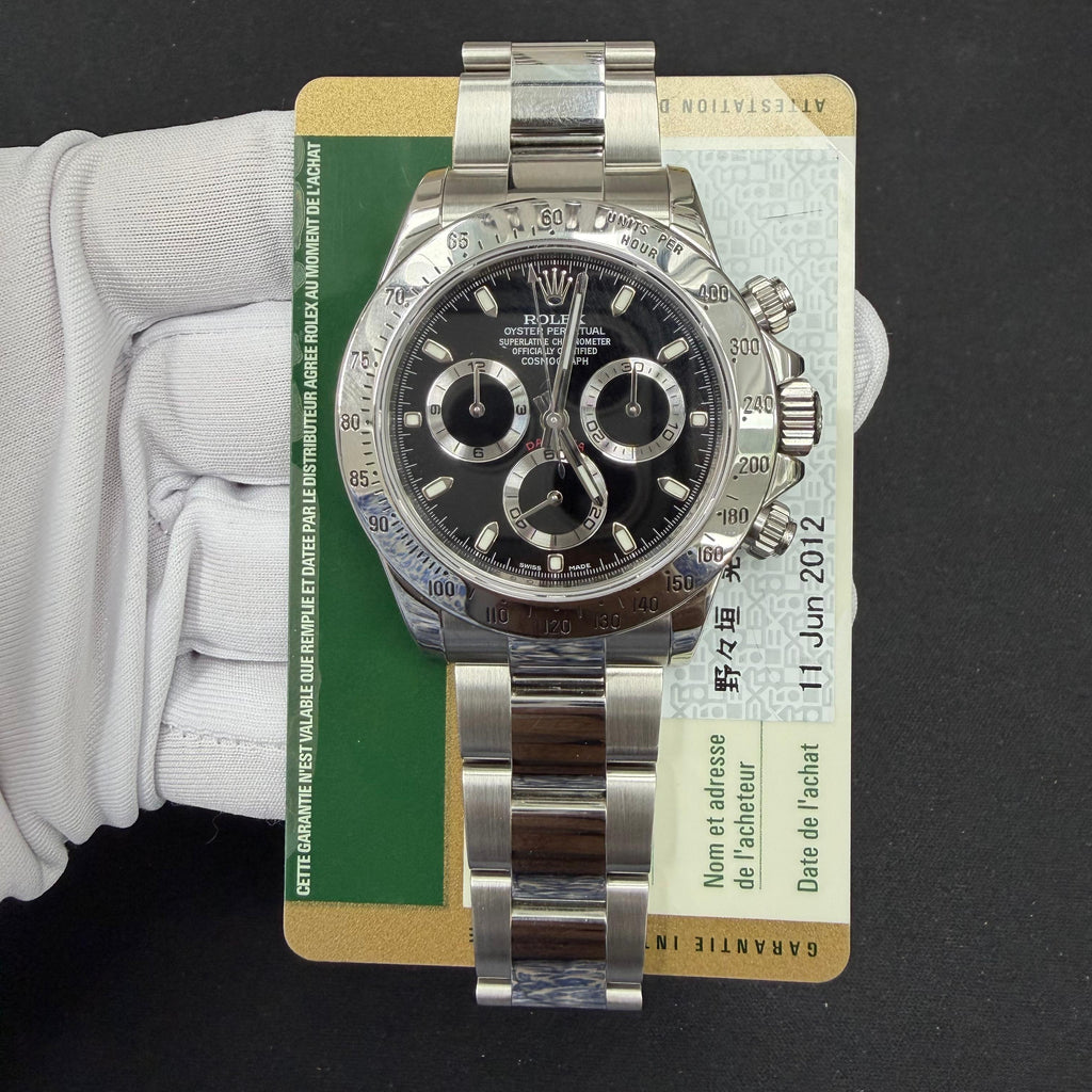 Rolex Daytona 40mm Stainless Steel Black Dial Ref. 116520