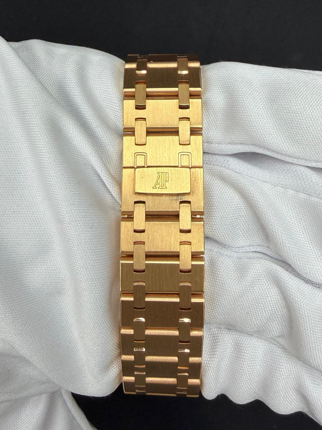 Audemars Piguet Royal Oak 37mm 18K Rose Gold Silver Tapisserrie Dial Ref. 15097OR