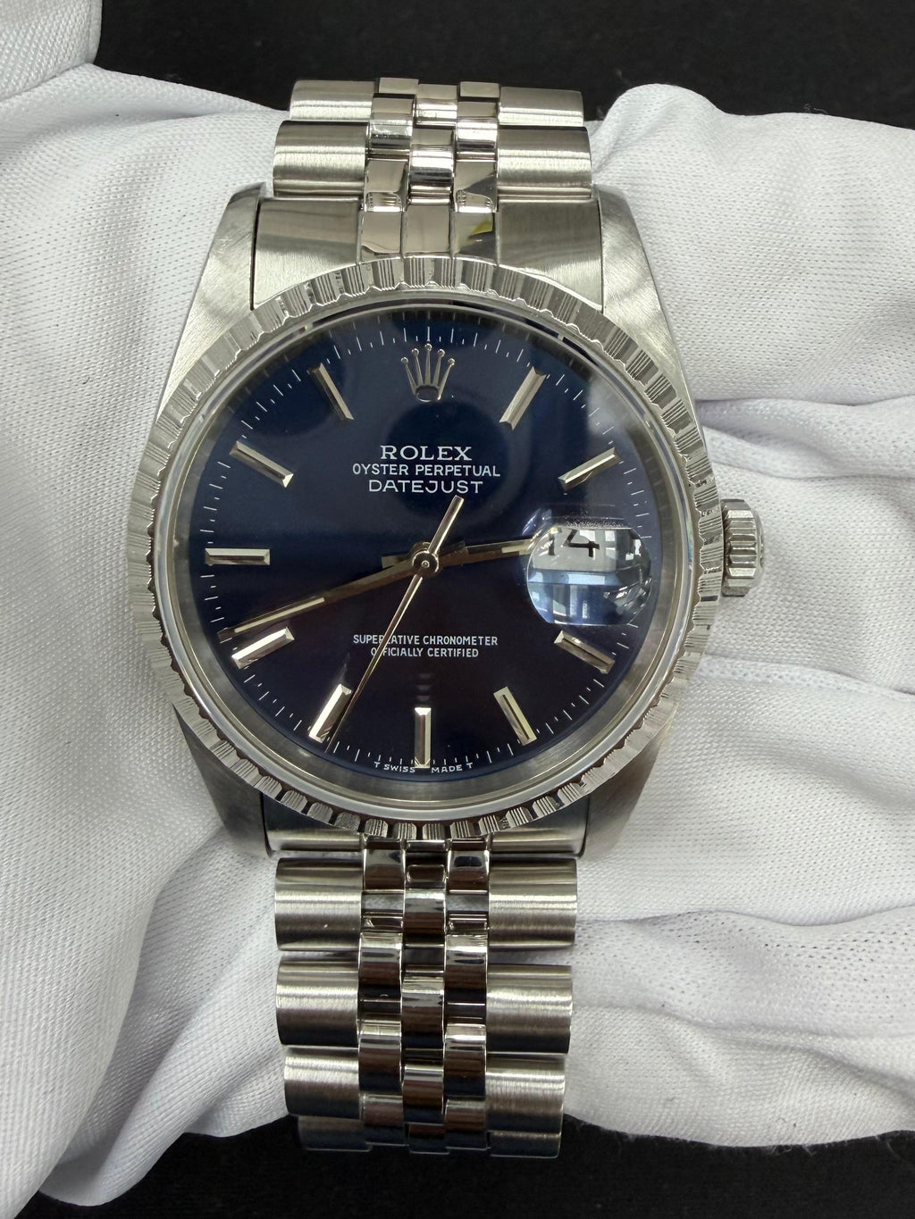 Rolex Datejust 36mm Stainless Steel Blue Dial Ref. 16220