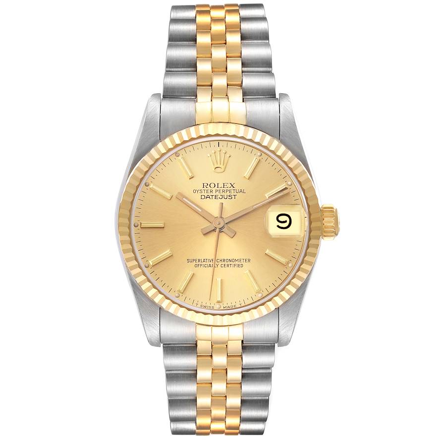 Rolex Lady Date Just 31mm Two-Tone 18K Yellow Gold & Steel Champagne Dial Ref. 68273