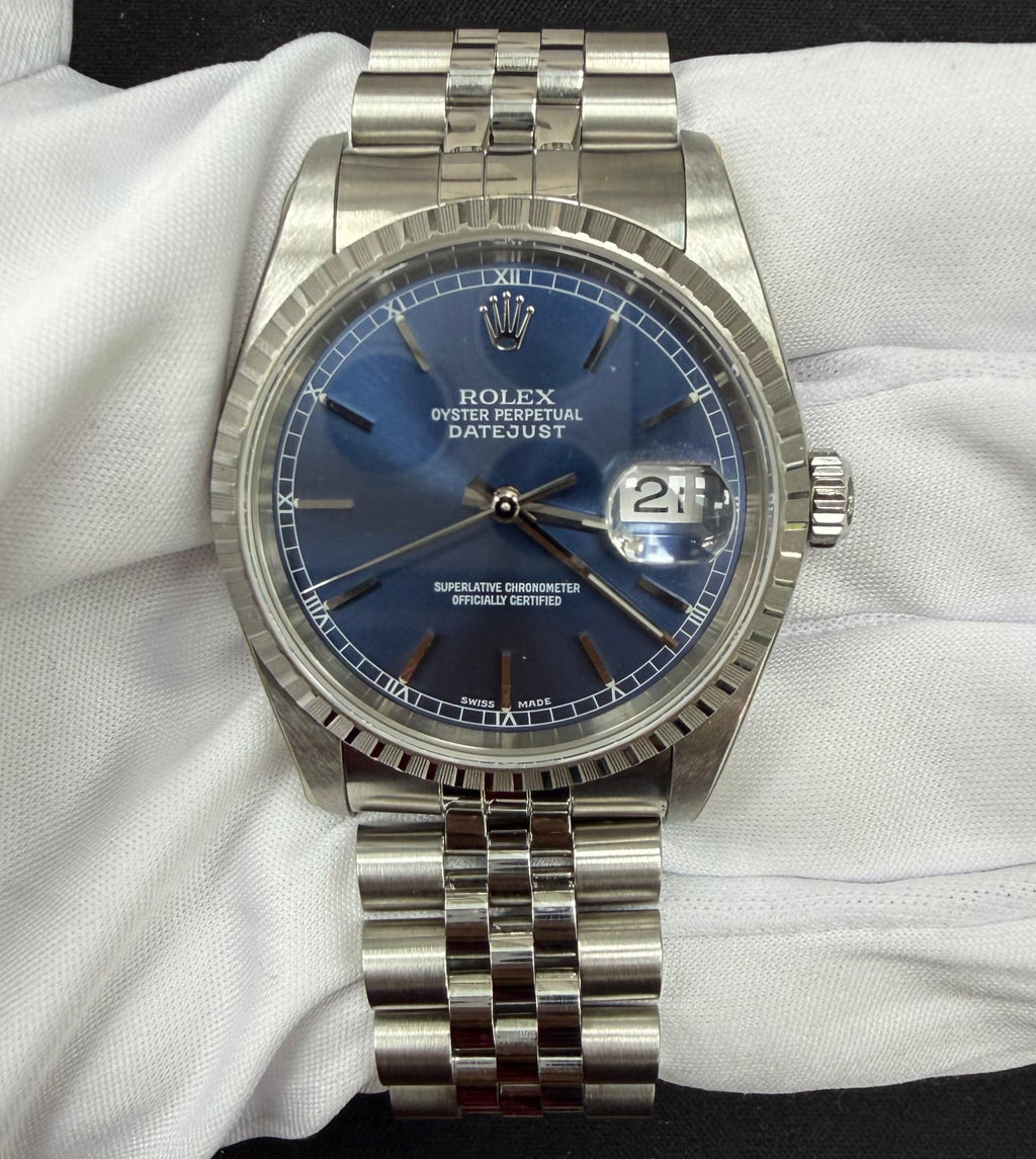 Rolex Datejust 36mm Stainless Steel Blue Dial Ref. 16220