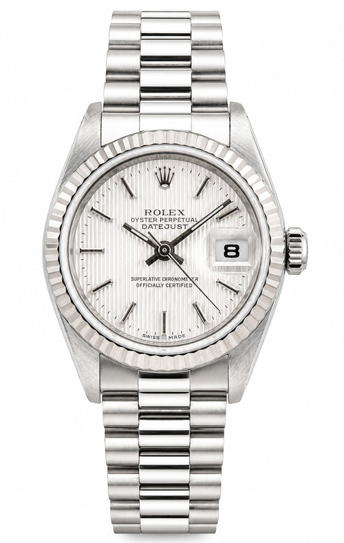 Rolex Datejust 28mm 18K White Gold White Dial