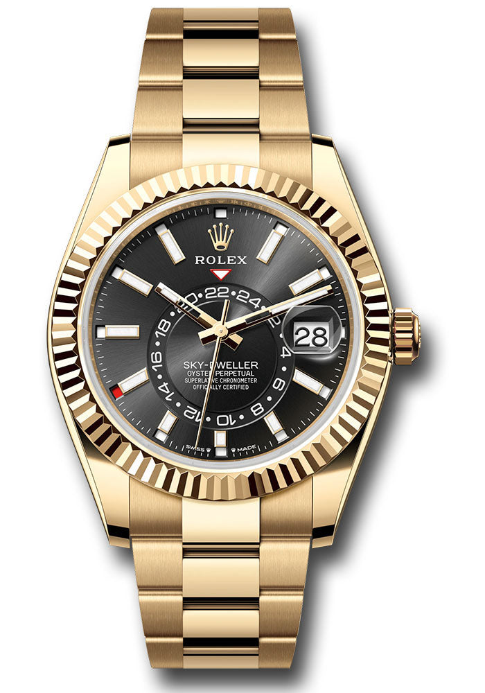 Rolex Sky Dweller 42mm 18K Yellow Gold Black Dial Ref. 336938