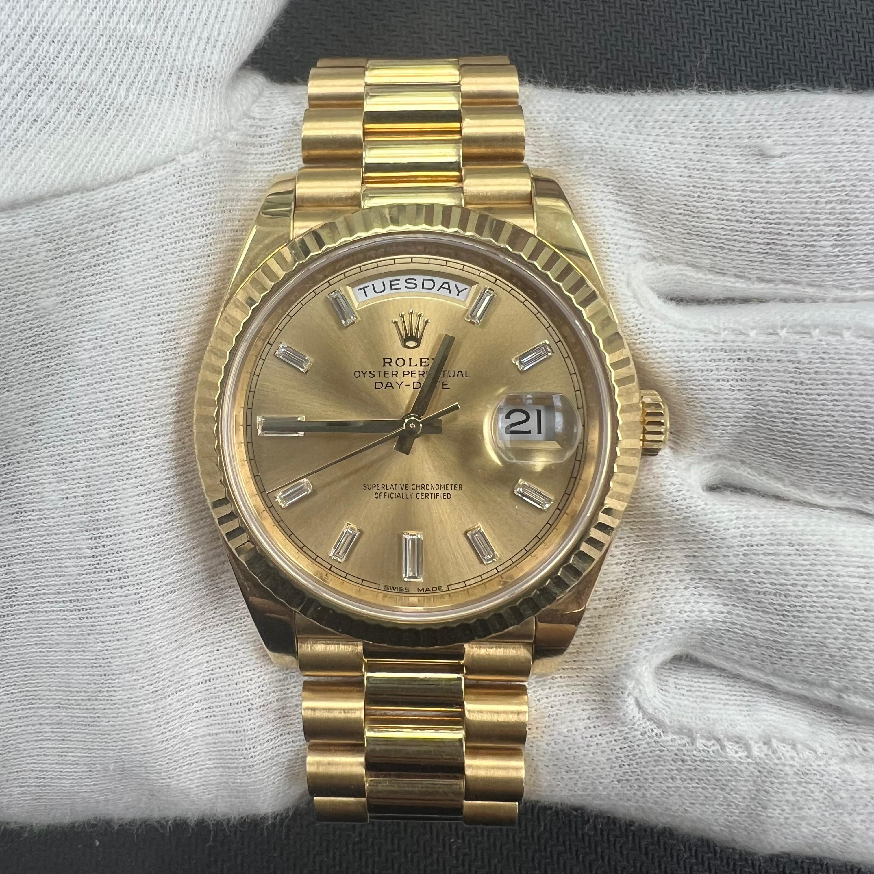 Rolex Day-Date 40mm 18K Yellow Gold Champagne Dial Ref. 228238