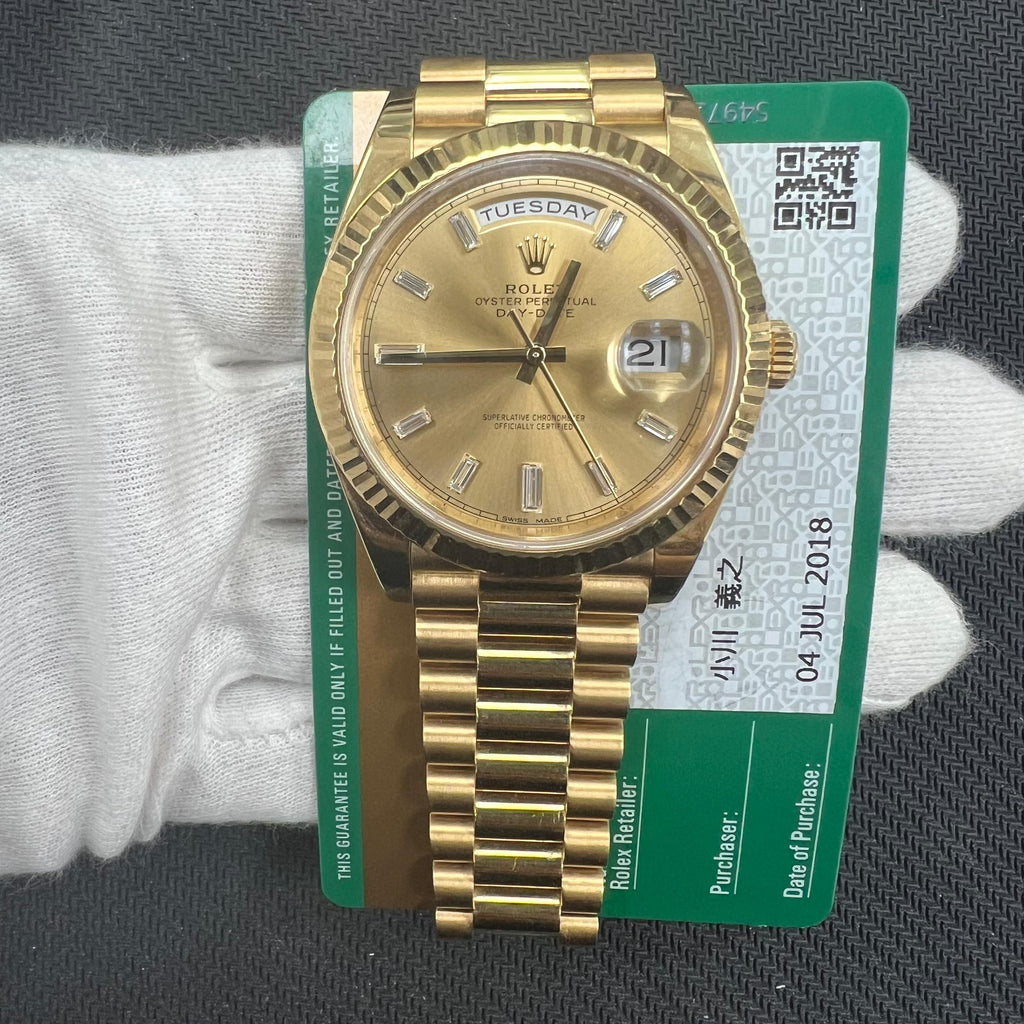 Rolex Day-Date 40mm 18K Yellow Gold Champagne Dial Ref. 228238