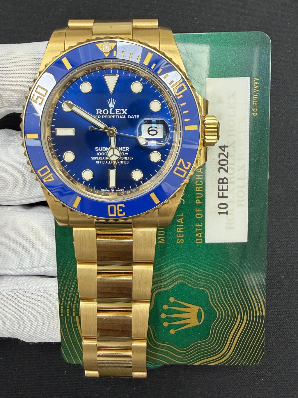 Rolex Submariner Date 41mm 18K Yellow Gold Blue Dial Ref. 126618LB