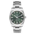 Rolex Oyster Perpetual 34mm Stainless Steel Olive Green Dial