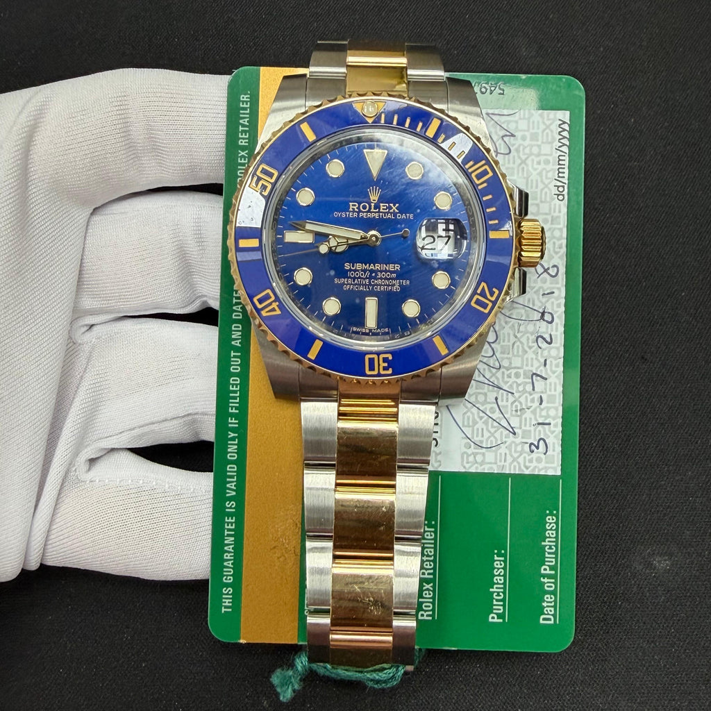 Rolex Submariner Date 40mm Two-Tone 18K Yellow Gold & Steel Blue Dial Ref. 116613LB