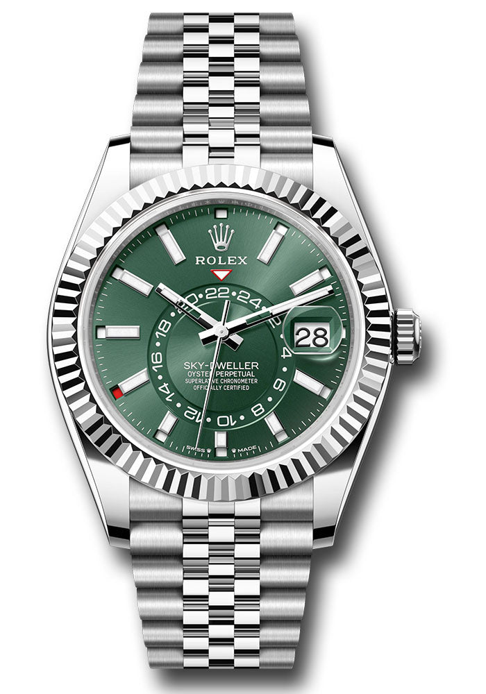 Rolex Sky Dweller 42mm Stainless Steel Green Dial Ref. 336934