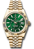 Rolex Sky Dweller 42mm 18K Yellow Gold Green Dial Ref. 336938