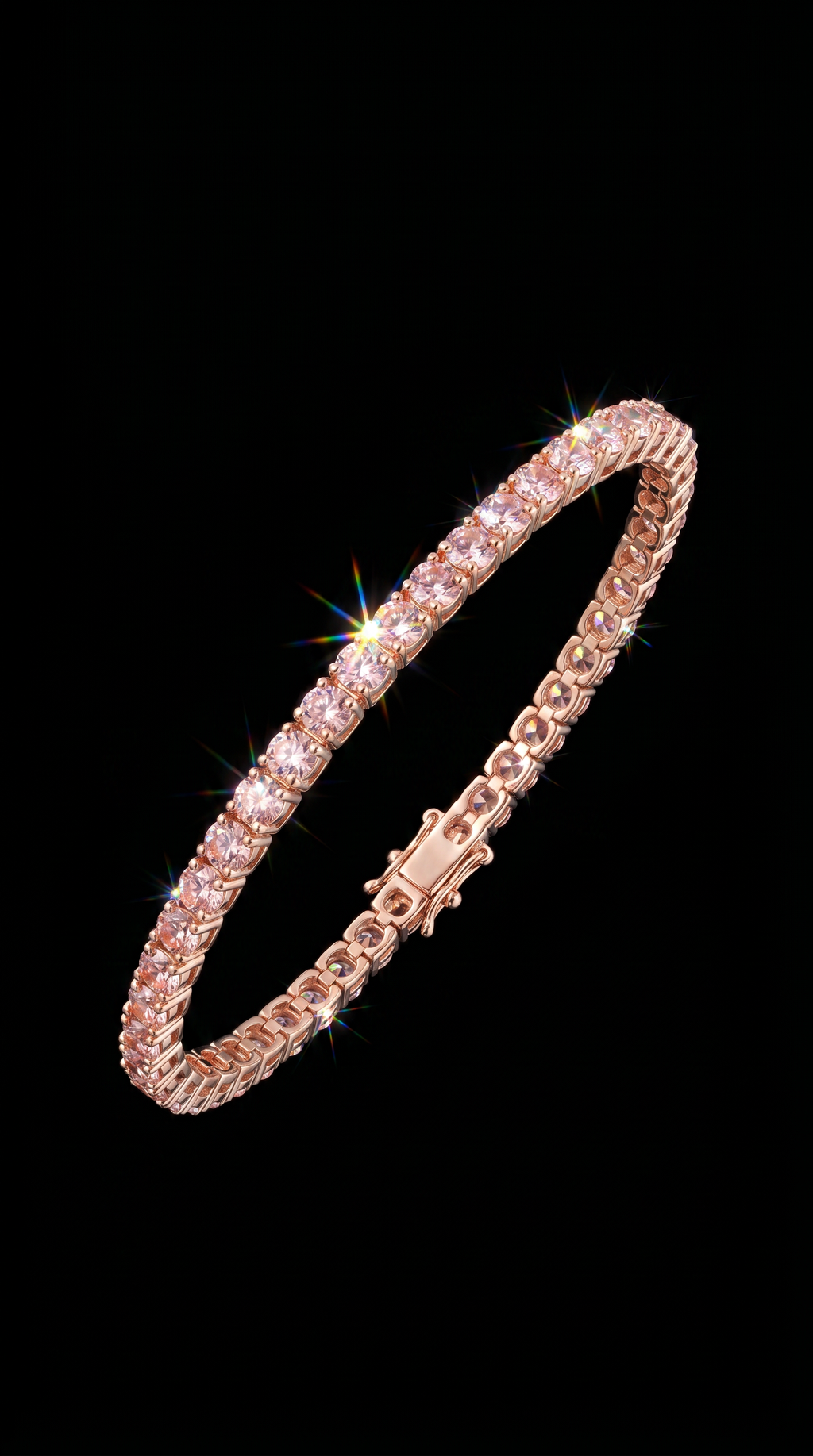 14K Pink diamonds bracelet