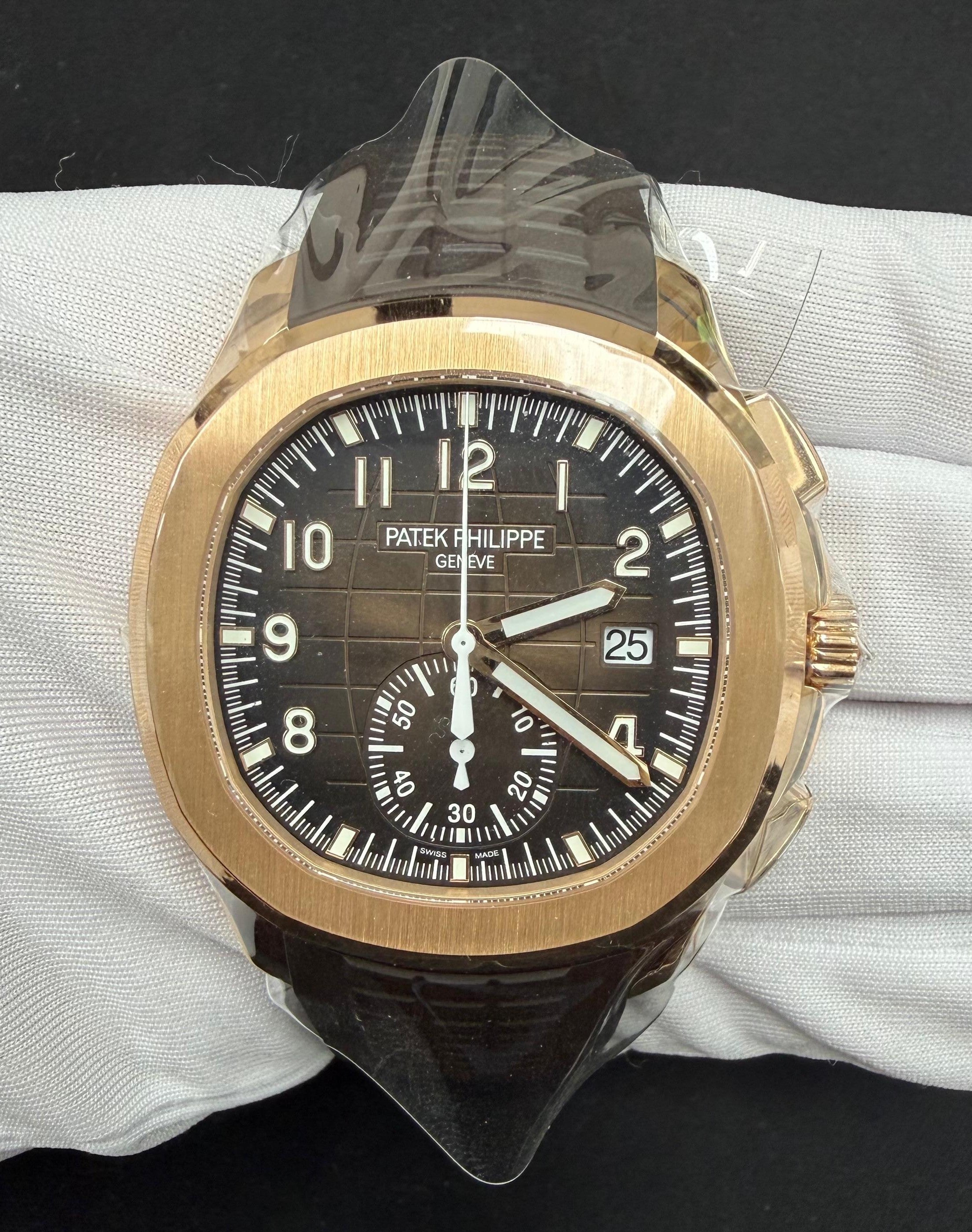 Patek Philippe Aquanaut 42.2mm 18K Rose Gold Sunburst Brown Dial Ref. 5968R-001