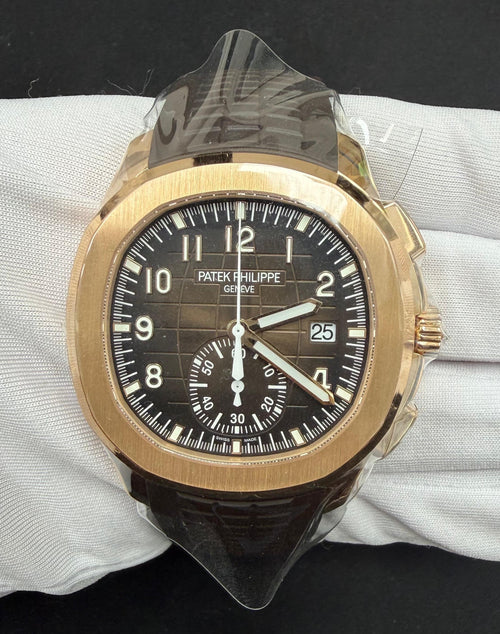 Patek Philippe Aquanaut 42.2mm 18K Rose Gold Sunburst Brown Dial Ref. 5968R-001
