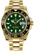 Rolex GMT Master II 40mm 18K Yellow Gold Green Dial Ref. 116718LN