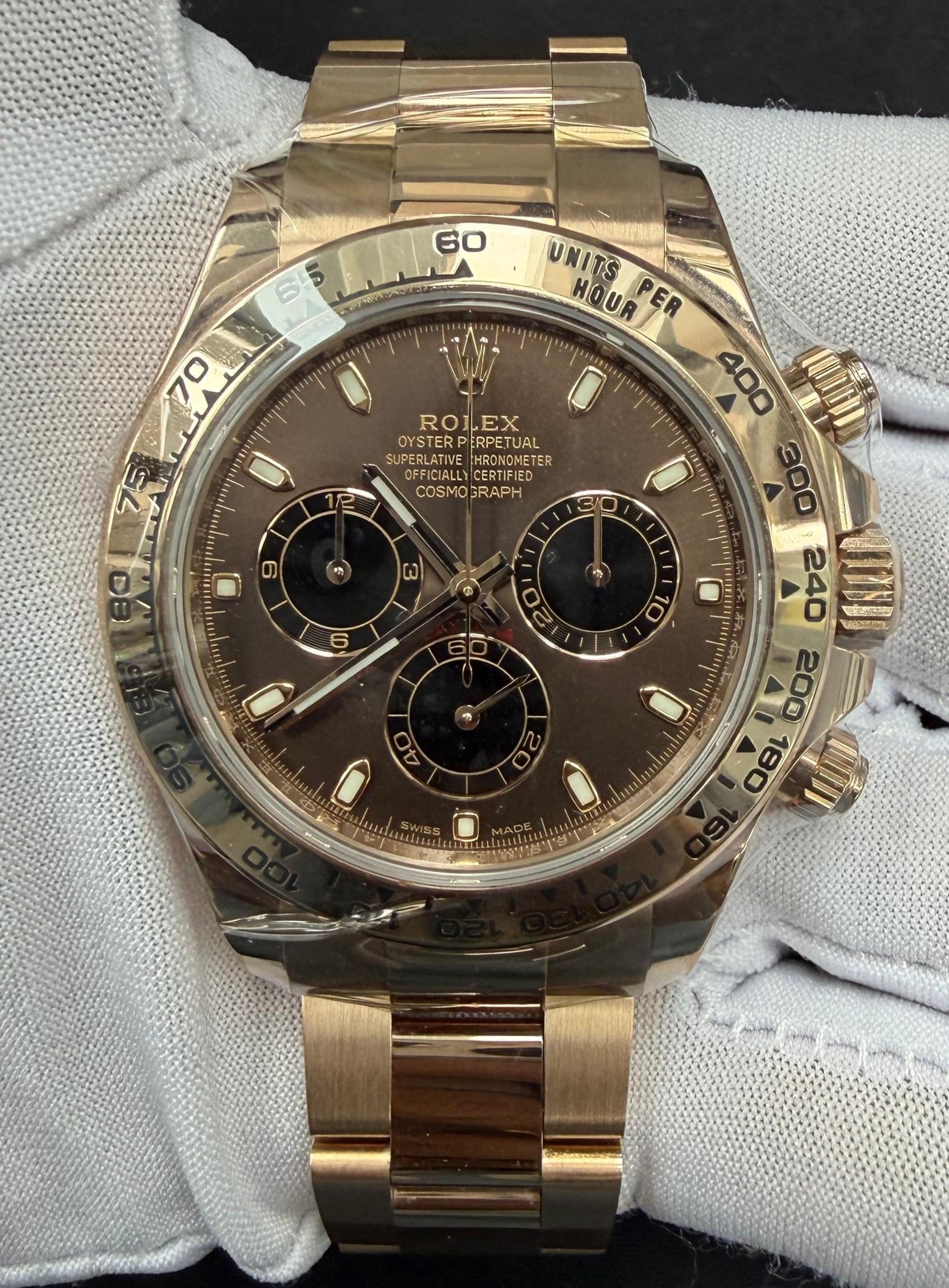 Rolex Daytona 40mm 18K Rose Gold Chocolate Dial Ref. 116505