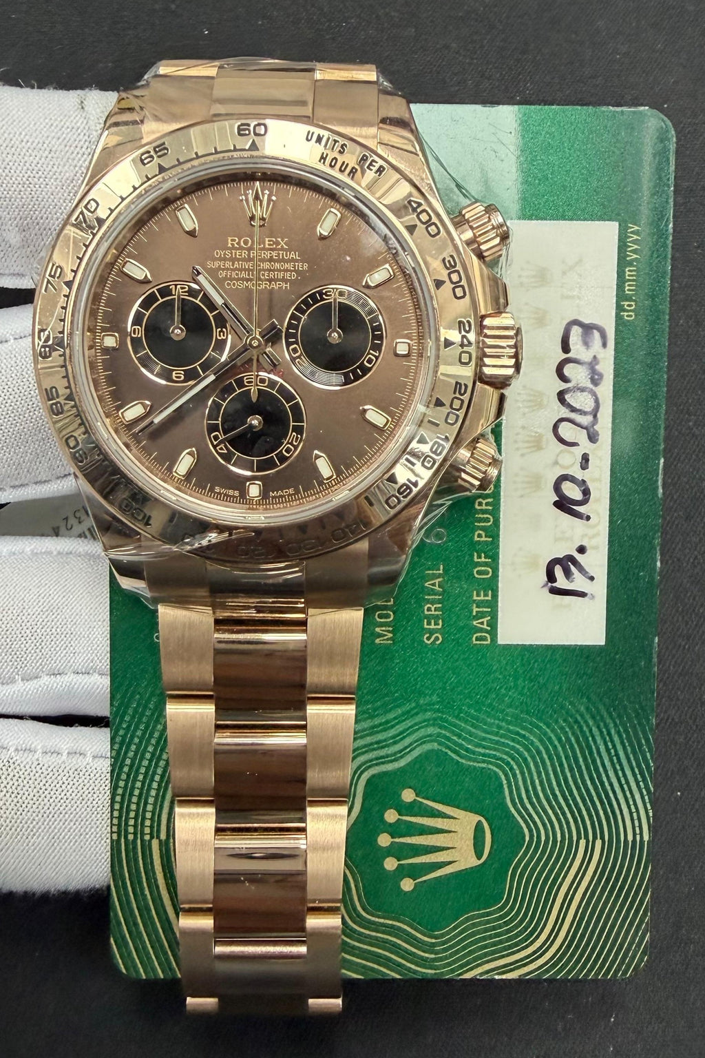 Rolex Daytona 40mm 18K Rose Gold Chocolate Dial Ref. 116505