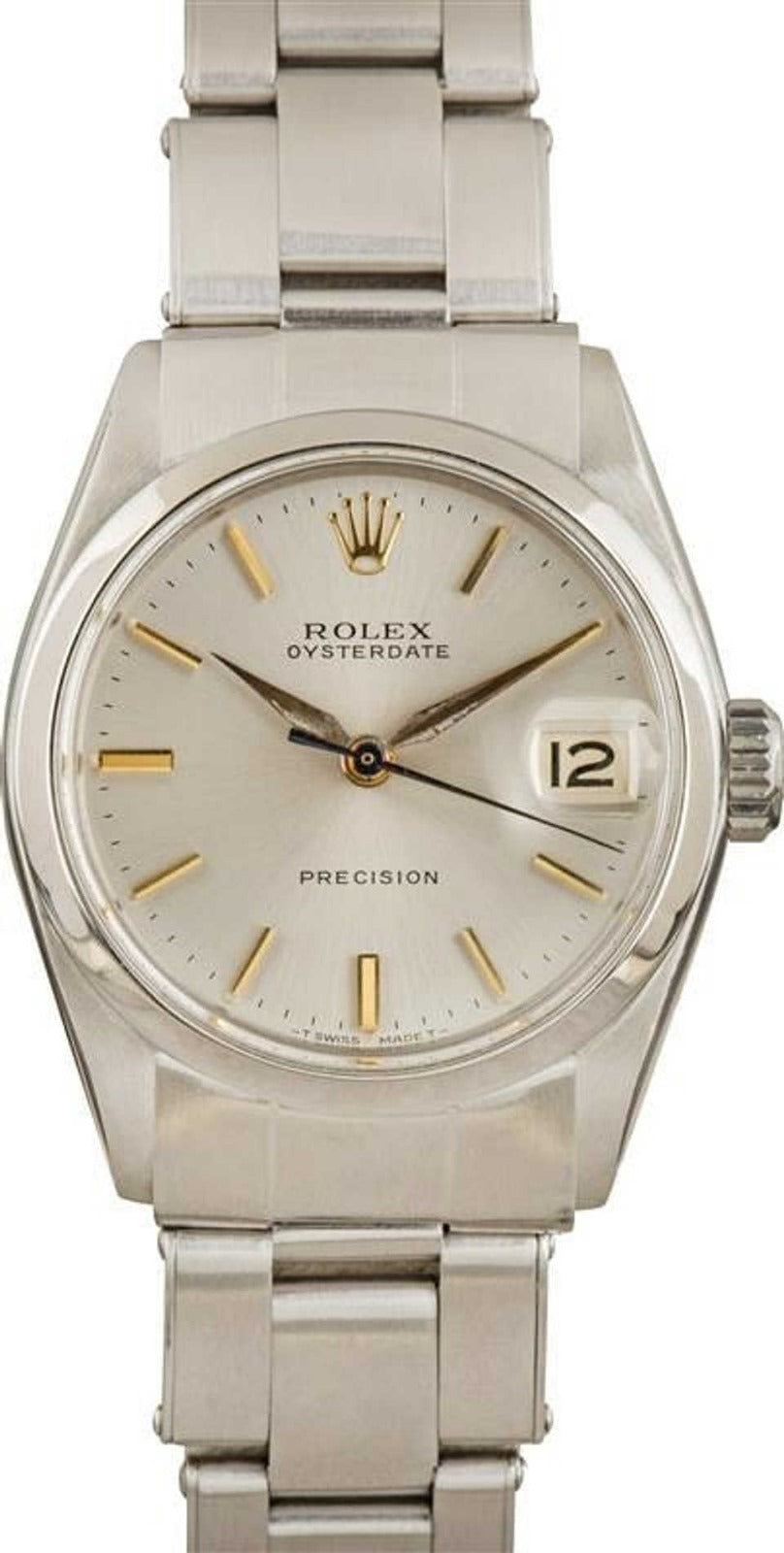 Rolex Precision 34mm Stainless Steel Silver Dial Ref. 6694