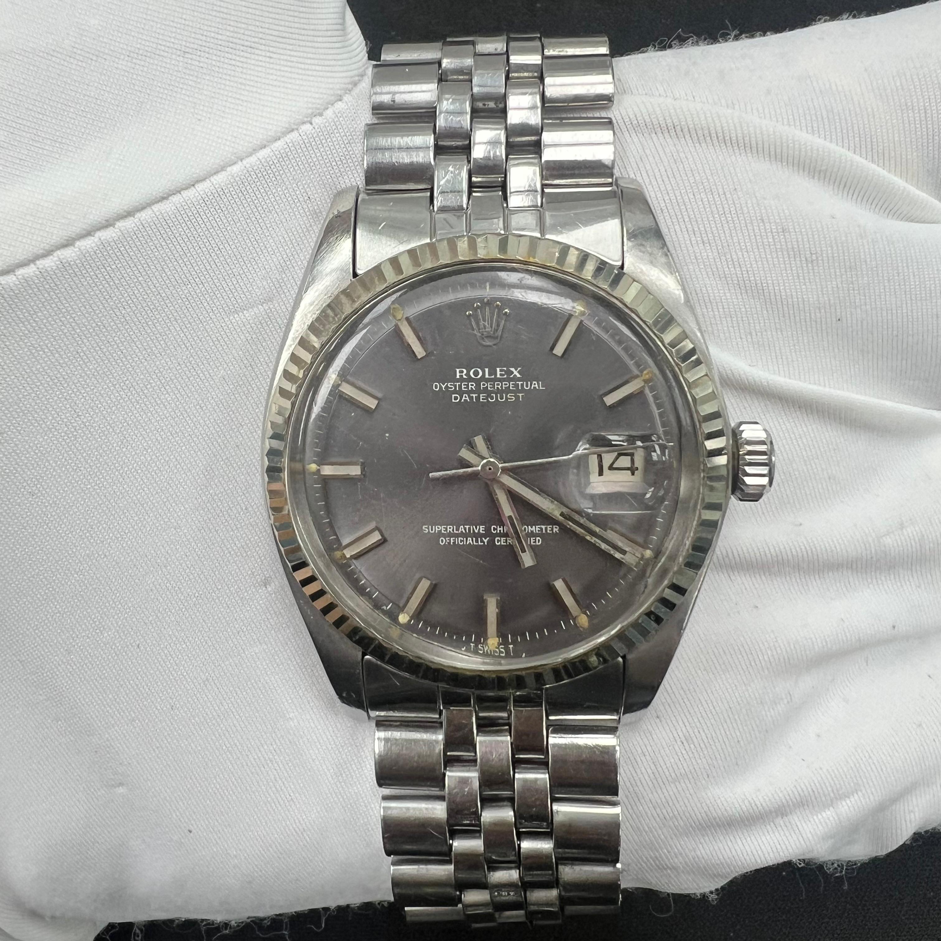 Rolex Datejust 36mm Stainless Steel Slate Dial Ref. 1601