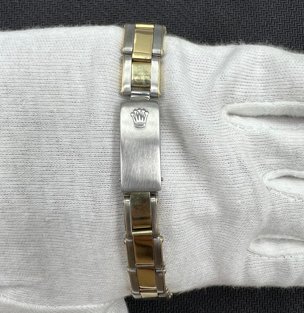 Rolex Oyster Perpetual 24mm Two-Tone 18K Yellow Gold & Steel Champagne Dial Ref. 76193