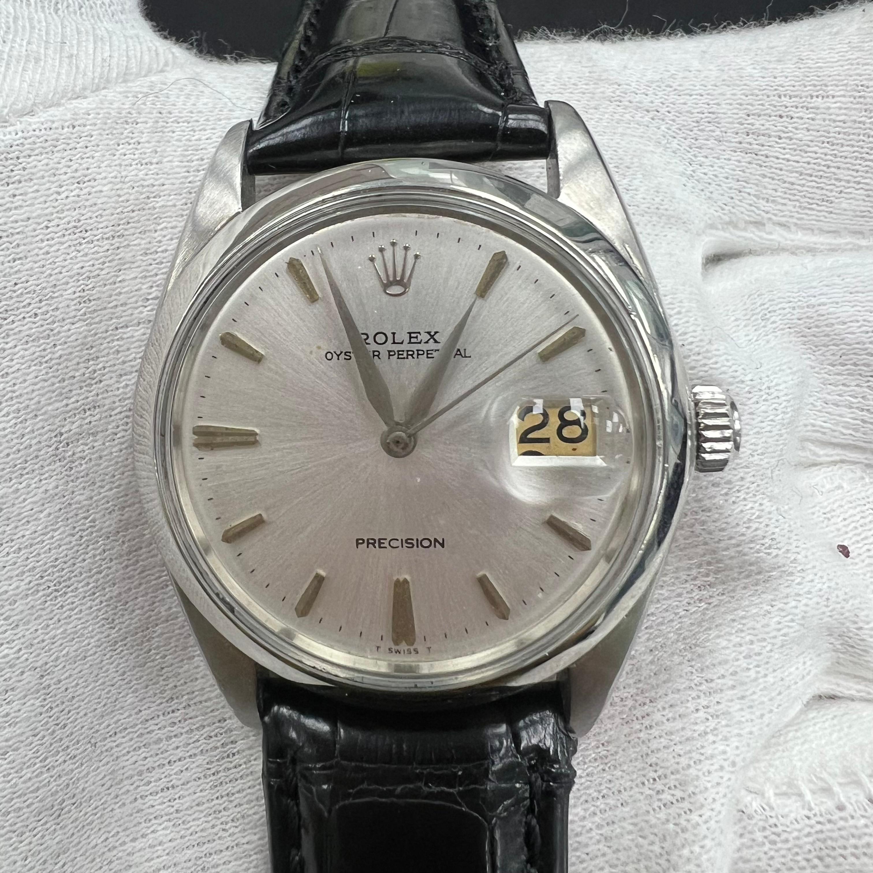 Rolex Precision 34mm Stainless Steel Silver Dial Ref. 6694