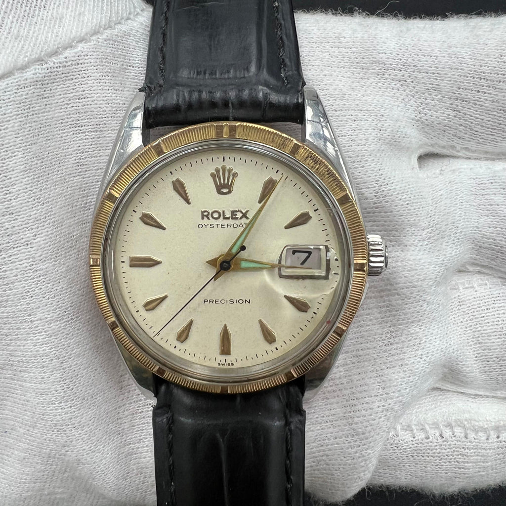 Rolex Precision 36mm Stainless Steel Silver Dial Ref. 6105