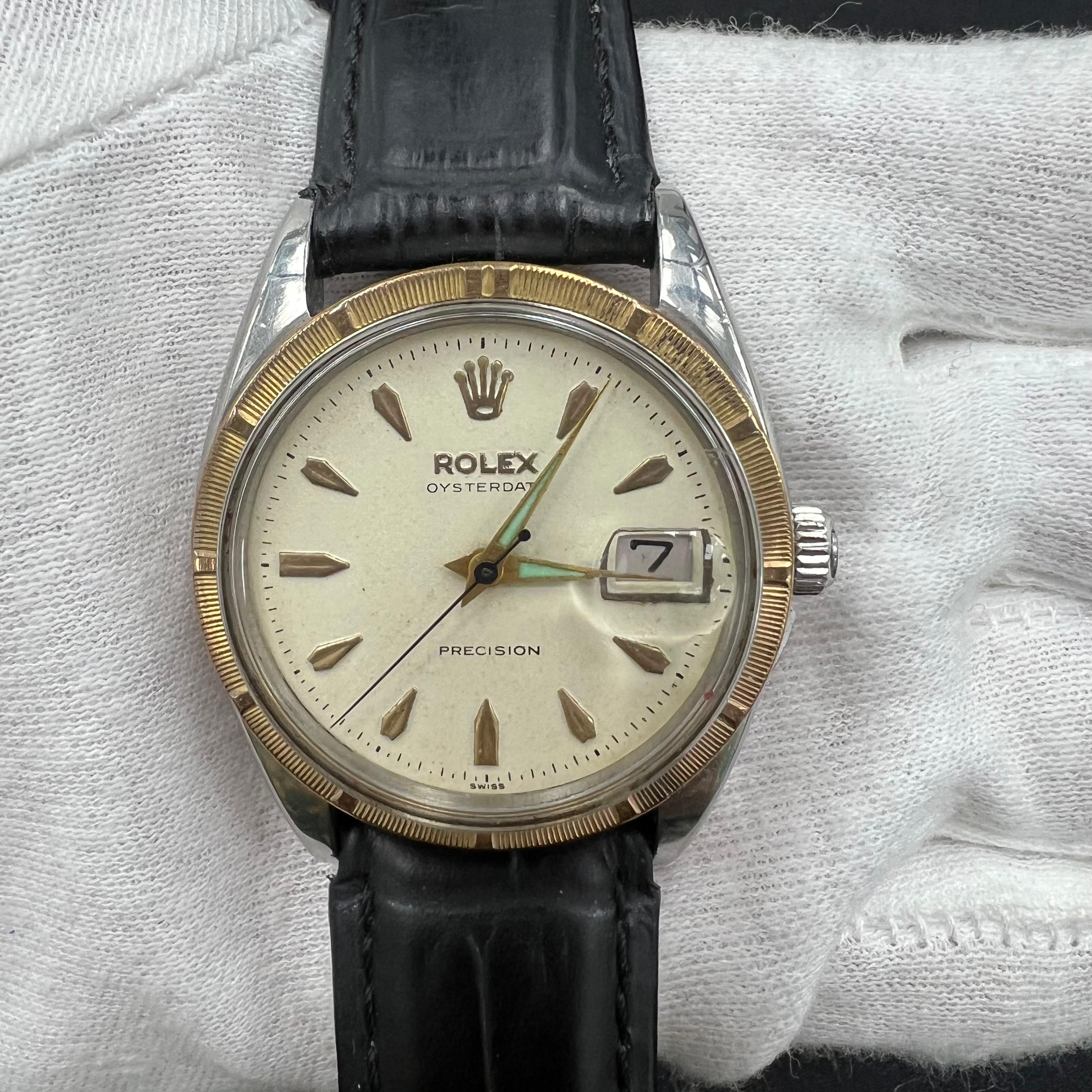 Rolex Precision 36mm Stainless Steel Silver Dial Ref. 6105