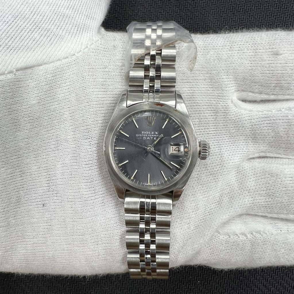 Rolex Oyster Perpetual Date 26mm Stainless Steel Slate Dial Ref. 6924