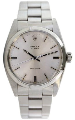 Rolex Oyster Precision 34mm Stainless Steel Silver Dial Ref. 6426