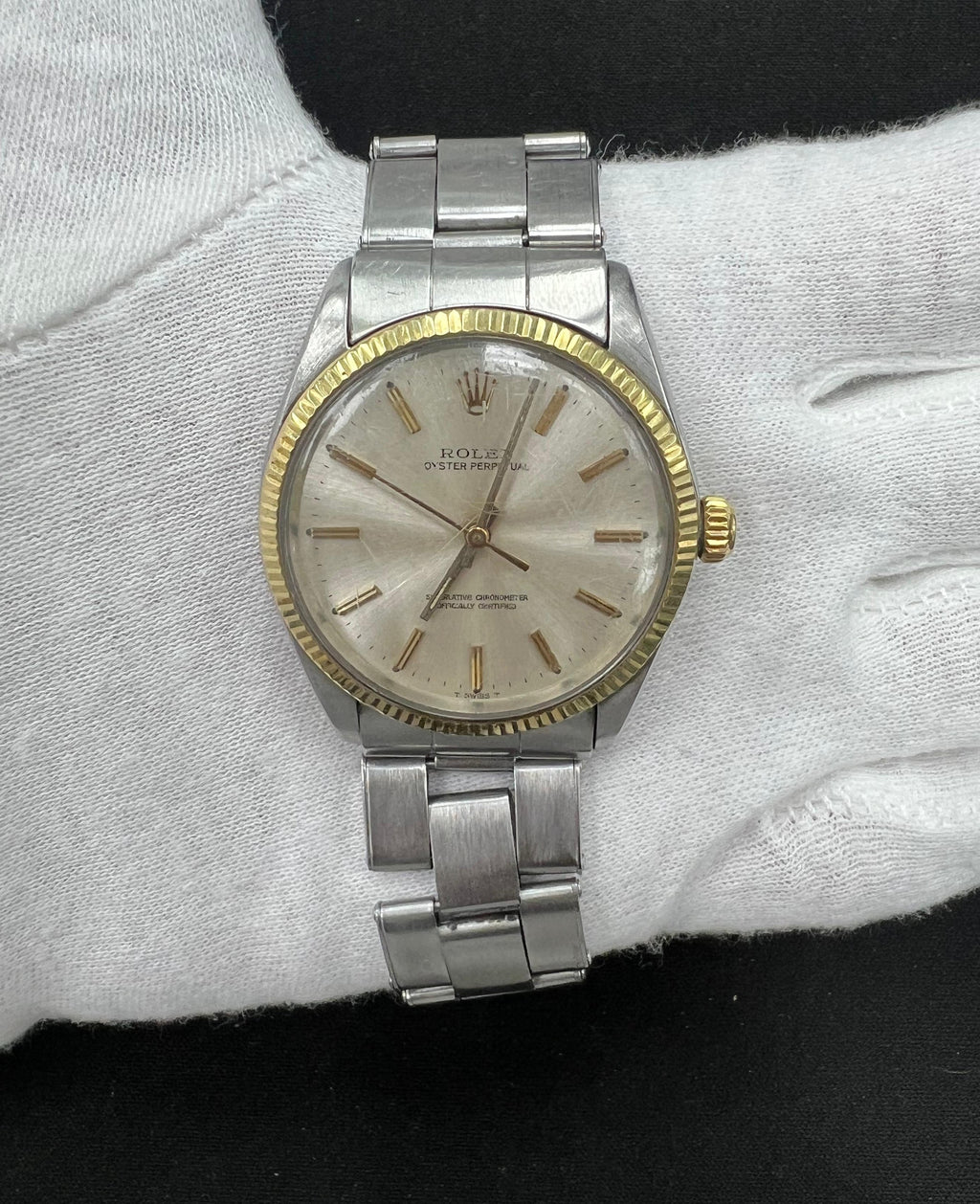 Rolex Oyster Perpetual 34mm Stainless Steel Silver Dial Ref. 1005
