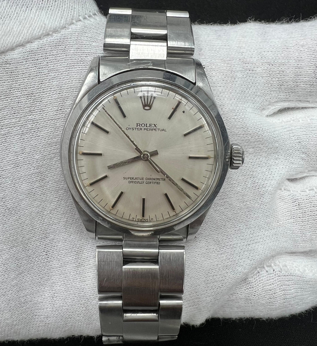 Rolex Oyster Perpetual 34mm Stainless Steel Silver Dial Ref. 6718
