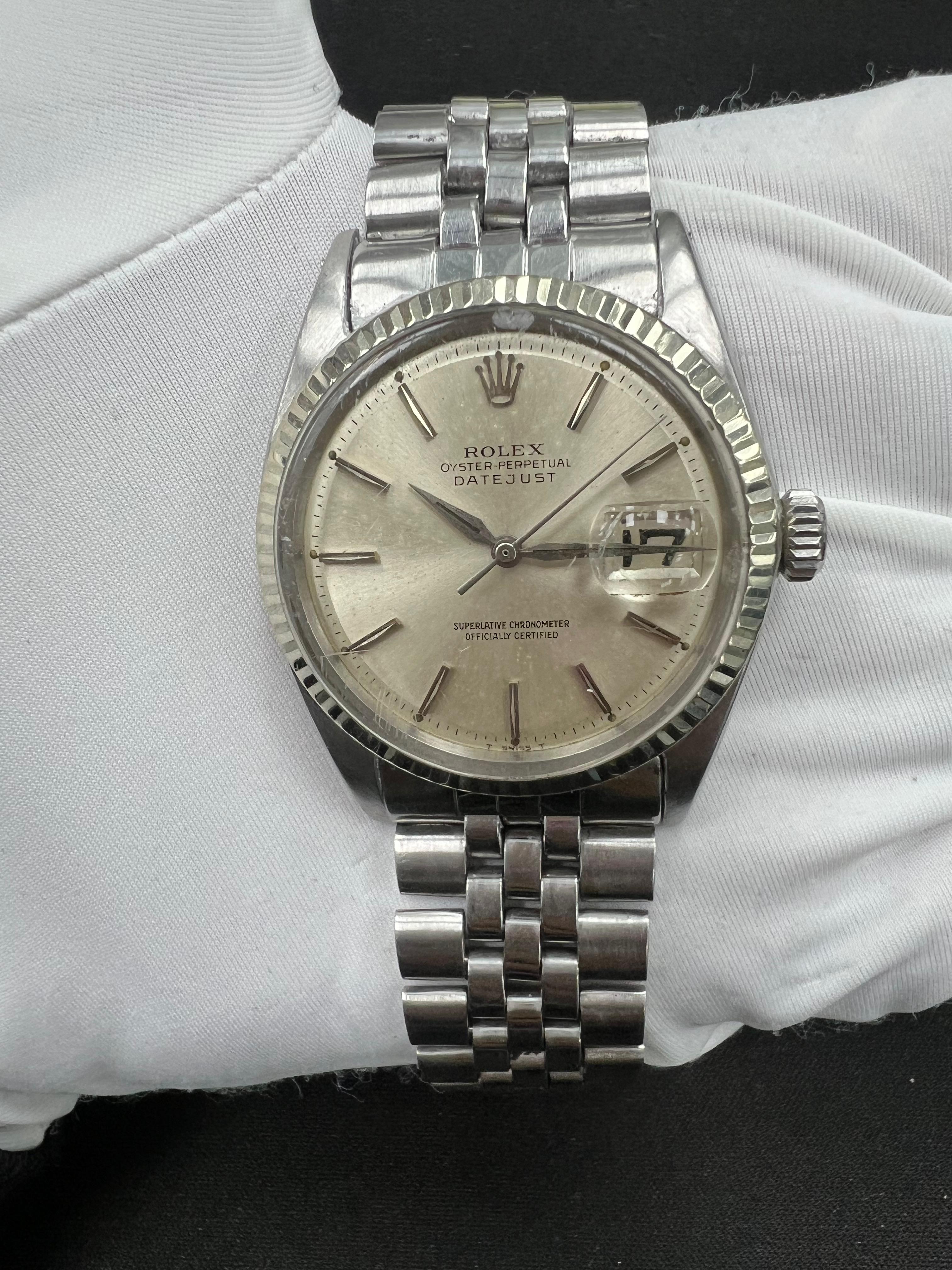 Rolex Datejust 36mm Stainless Steel Silver Dial Ref. 1601