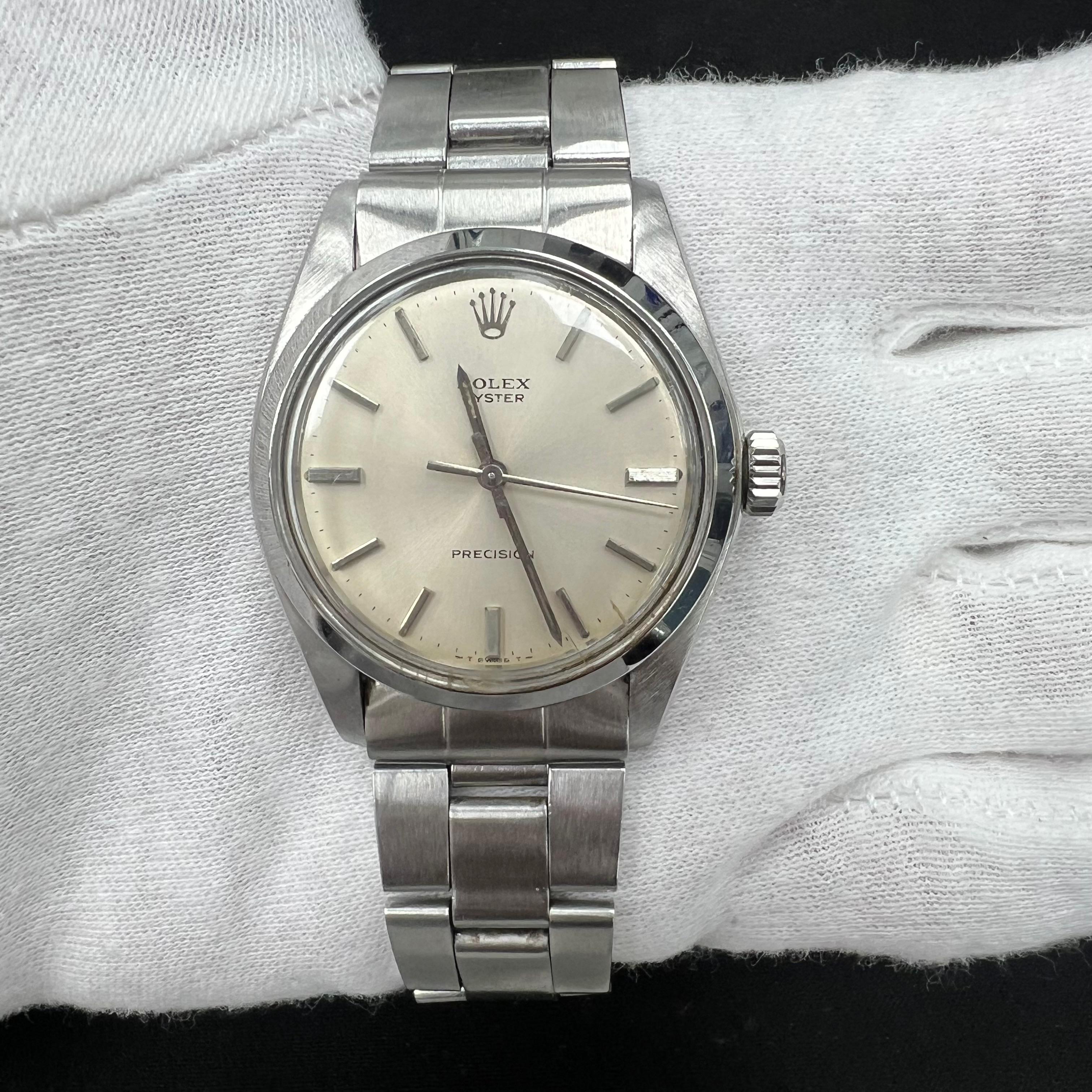 Rolex Oyster Precision 34mm Stainless Steel Silver Dial Ref. 6426