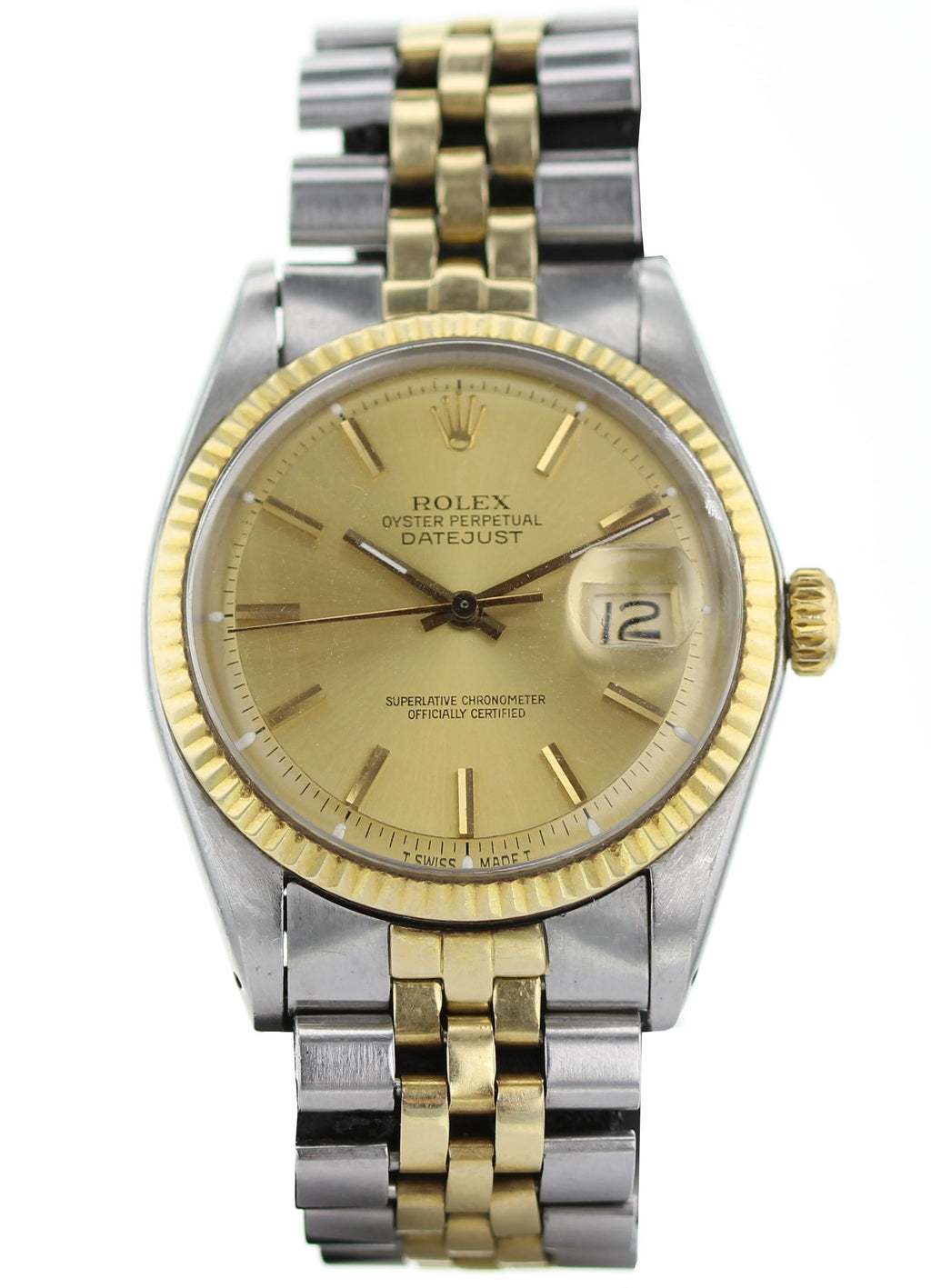 Rolex Datejust 36mm Two-Tone 18K Yellow Gold & Steel Champagne Dial Ref. 16013