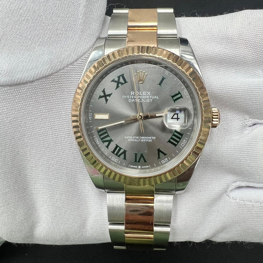 Rolex Datejust 41mm Two-Tone 18K Rose Gold & Steel Wimbledon Dial Ref. 126331